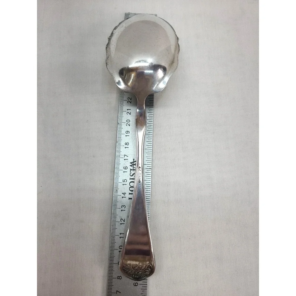 AJ Jordan Ornate Silver Serving Spoon 9